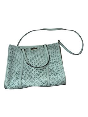 Kate Spade NY Newbury Lane Caning Romy Satchel Bag Grace Blue Saffiano Leather